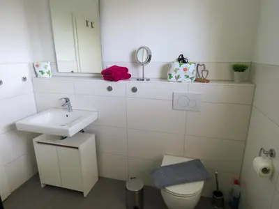 Ein Badezimmer in der Unterkunft Haus zwischen den Deichen Wohnung 1
