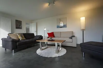 Ein Sitzbereich in der Unterkunft Haus zwischen den Deichen Wohnung 3