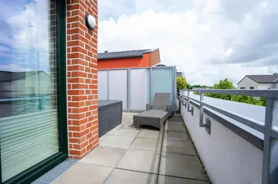 Ein Balkon oder eine Terrasse in der Unterkunft Helios