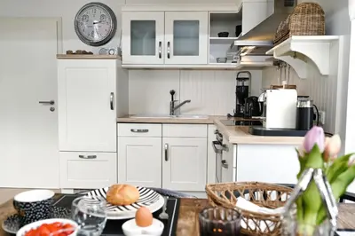 Küche/Küchenzeile in der Unterkunft Dat Strandhus Apartment 1