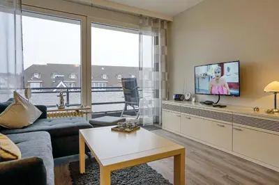 TV/Unterhaltungsangebot in der Unterkunft Viktoriastraße 5 Morgensonne inkl Strandkorb am Deich