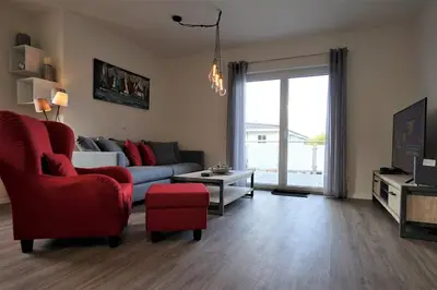 TV/Unterhaltungsangebot in der Unterkunft Penthouse am Deich