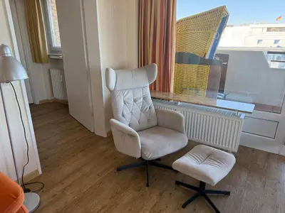 Ein Sitzbereich in der Unterkunft Panorama Whg 76, 5 OG