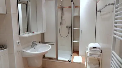 Ein Badezimmer in der Unterkunft Panorama Whg 80, 5 OG
