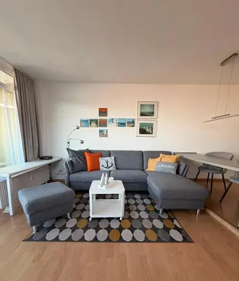 Ein Sitzbereich in der Unterkunft Panorama Whg 043, 2 OG
