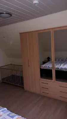 Ein Bett oder Betten in einem Zimmer der Unterkunft Ferienhof-Meyer
