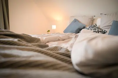 Ein Bett oder Betten in einem Zimmer der Unterkunft Tolle FeWo für 2 Personen