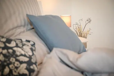 Ein Bett oder Betten in einem Zimmer der Unterkunft Tolle FeWo für 2 Personen