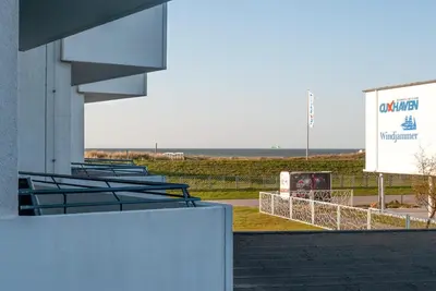 Ein Balkon oder eine Terrasse in der Unterkunft Haus Hanseatic, Wohnung 110