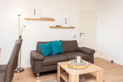 Ein Sitzbereich in der Unterkunft Haus Hanseatic, Wohnung 112