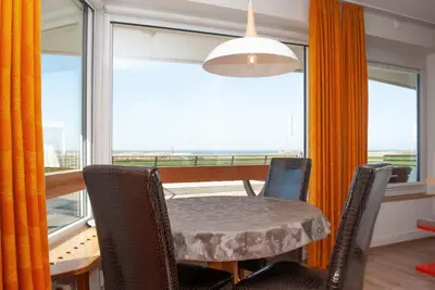 Ein Sitzbereich in der Unterkunft Haus Hanseatic, Wohnung 106