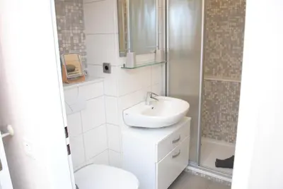 Ein Badezimmer in der Unterkunft Haus Hanseatic, Wohnung 212