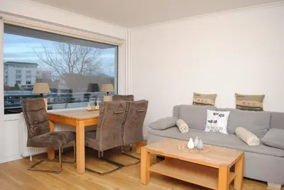Ein Sitzbereich in der Unterkunft Haus Hanseatic, Wohnung 212