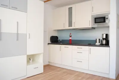Küche/Küchenzeile in der Unterkunft Haus Hanseatic, Wohnung 204