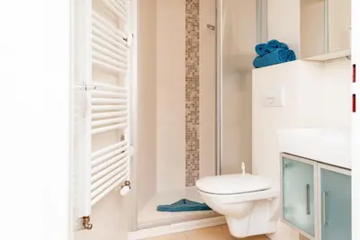 Ein Badezimmer in der Unterkunft Haus Hanseatic, Wohnung 211