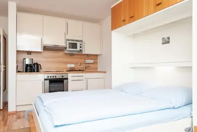 Küche/Küchenzeile in der Unterkunft Haus Hanseatic, Wohnung 211