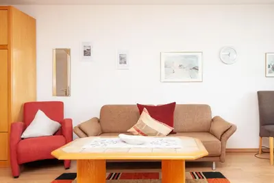 Ein Sitzbereich in der Unterkunft Haus Hanseatic, Wohnung 302