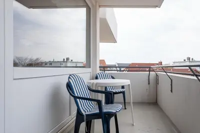 Ein Balkon oder eine Terrasse in der Unterkunft Haus Hanseatic, Wohnung 302