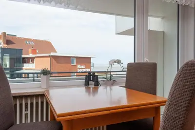 Ein Balkon oder eine Terrasse in der Unterkunft Haus Hanseatic, Wohnung 302