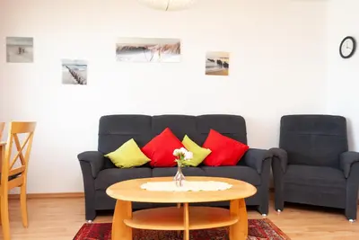 Ein Sitzbereich in der Unterkunft Haus Hanseatic, Wohnung 309