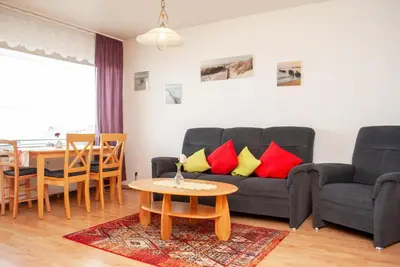 Ein Sitzbereich in der Unterkunft Haus Hanseatic, Wohnung 309