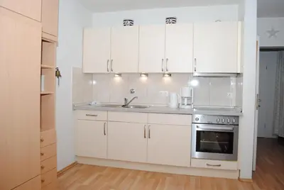 Küche/Küchenzeile in der Unterkunft Haus Hanseatic, Wohnung 304