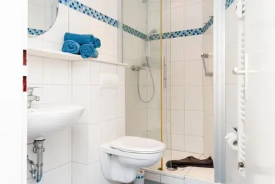 Ein Badezimmer in der Unterkunft Haus Hanseatic, Wohnung 304