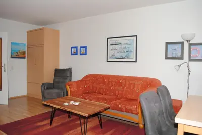Ein Sitzbereich in der Unterkunft Haus Hanseatic, Wohnung 304