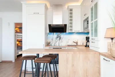 Küche/Küchenzeile in der Unterkunft Haus Hanseatic, Wohnung 310
