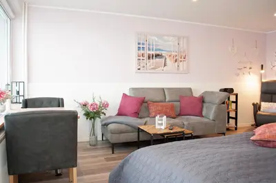 Ein Sitzbereich in der Unterkunft Haus Hanseatic, Wohnung 311