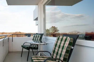 Ein Balkon oder eine Terrasse in der Unterkunft Haus Hanseatic, Wohnung 410