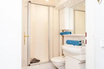 Ein Badezimmer in der Unterkunft Haus Hanseatic, Wohnung 410