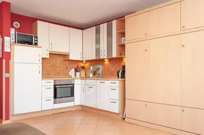 Küche/Küchenzeile in der Unterkunft Haus Hanseatic, Wohnung 411