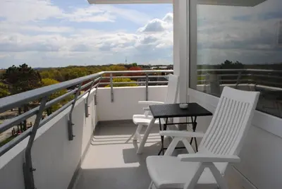 Ein Balkon oder eine Terrasse in der Unterkunft Haus Hanseatic, Wohnung 512