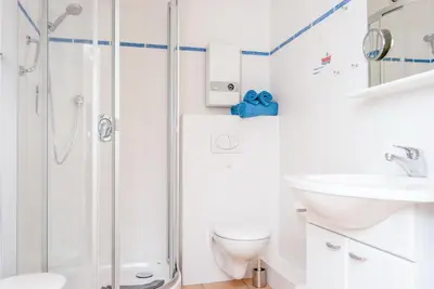 Ein Badezimmer in der Unterkunft Haus Hanseatic, Wohnung 506
