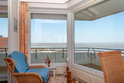 Ein Balkon oder eine Terrasse in der Unterkunft Haus Hanseatic, Wohnung 506