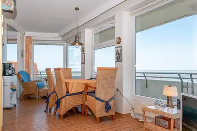 Ein Sitzbereich in der Unterkunft Haus Hanseatic, Wohnung 506