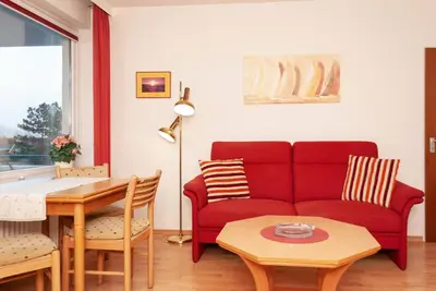 Ein Sitzbereich in der Unterkunft Haus Hanseatic, Wohnung 412