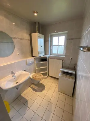 Ein Badezimmer in der Unterkunft Haus Blaubär