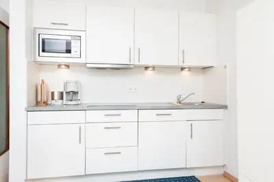Küche/Küchenzeile in der Unterkunft Haus Hanseatic, Wohnung 612