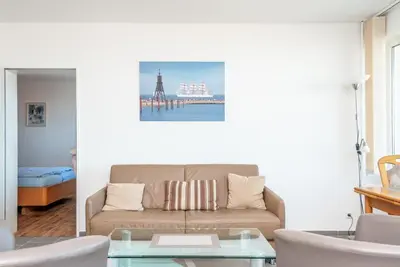 Ein Sitzbereich in der Unterkunft Haus Hanseatic, Wohnung 701