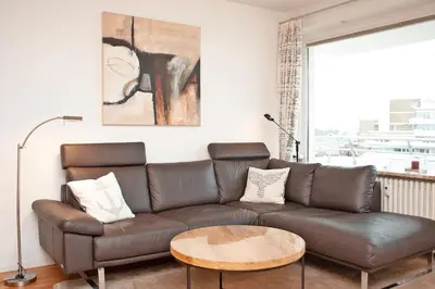 Ein Sitzbereich in der Unterkunft Haus Hanseatic, Wohnung 801