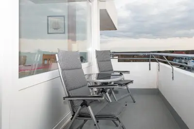 Ein Balkon oder eine Terrasse in der Unterkunft Haus Hanseatic, Wohnung 702