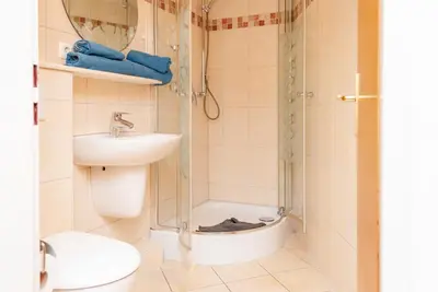 Ein Badezimmer in der Unterkunft Haus Hanseatic, Wohnung 702