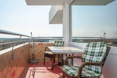 Ein Balkon oder eine Terrasse in der Unterkunft Haus Hanseatic, Wohnung 711