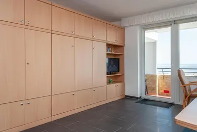 Küche/Küchenzeile in der Unterkunft Haus Hanseatic, Wohnung 711