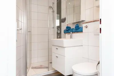 Ein Badezimmer in der Unterkunft Haus Hanseatic, Wohnung 711