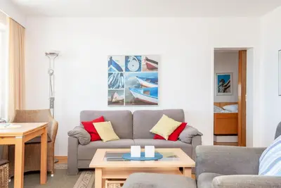 Ein Sitzbereich in der Unterkunft Haus Hanseatic, Wohnung 712