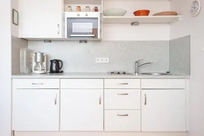 Küche/Küchenzeile in der Unterkunft Haus Hanseatic, Wohnung 712