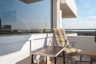 Ein Balkon oder eine Terrasse in der Unterkunft Haus Hanseatic, Wohnung 802